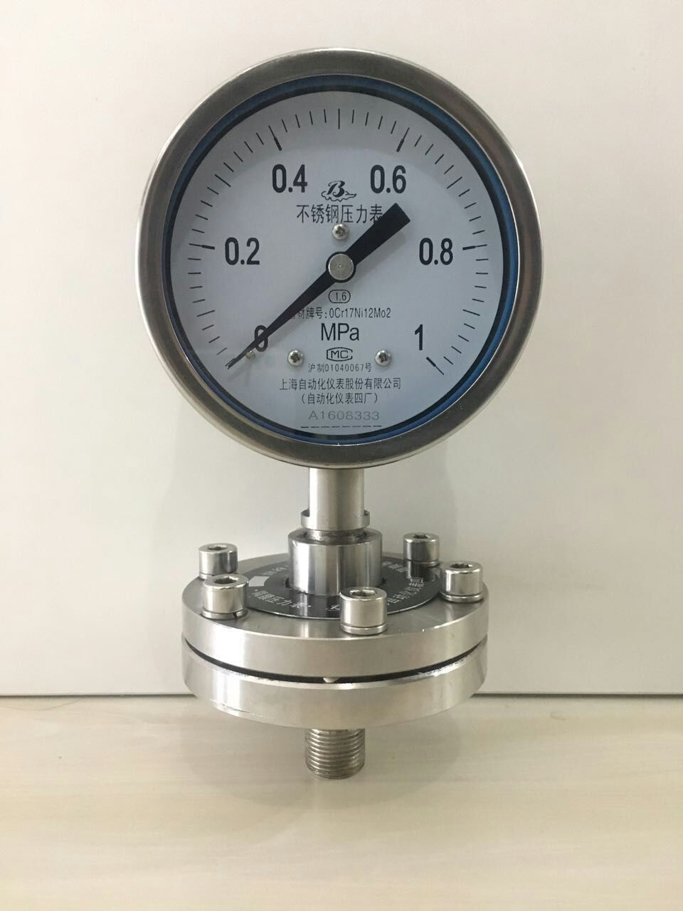 YPF-150B-F膜片壓力表0-0.1Mpa